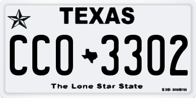 TX license plate CCO3302