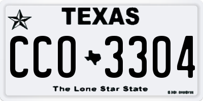 TX license plate CCO3304