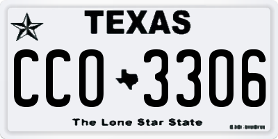 TX license plate CCO3306