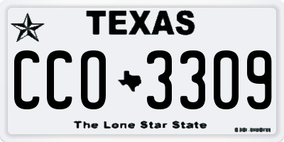 TX license plate CCO3309