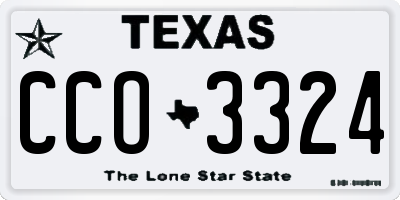 TX license plate CCO3324