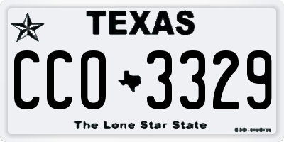 TX license plate CCO3329