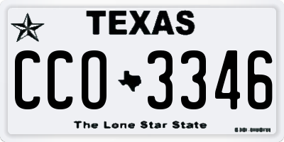 TX license plate CCO3346