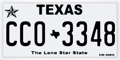 TX license plate CCO3348
