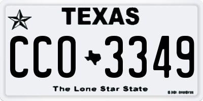 TX license plate CCO3349