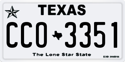 TX license plate CCO3351