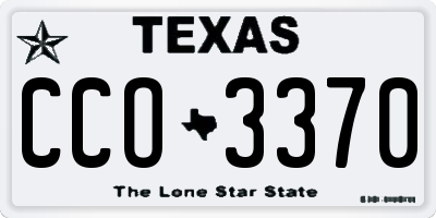 TX license plate CCO3370