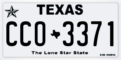 TX license plate CCO3371