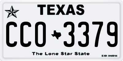 TX license plate CCO3379
