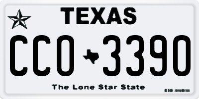 TX license plate CCO3390