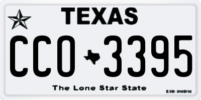 TX license plate CCO3395