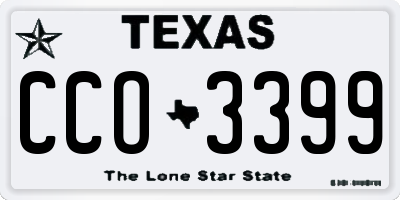 TX license plate CCO3399