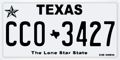 TX license plate CCO3427