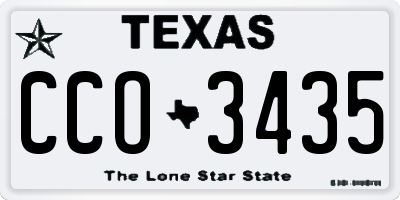 TX license plate CCO3435
