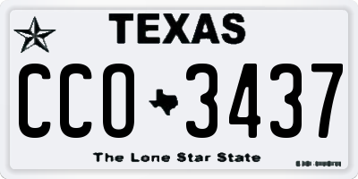 TX license plate CCO3437