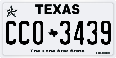 TX license plate CCO3439