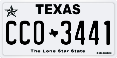TX license plate CCO3441