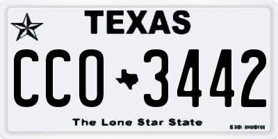 TX license plate CCO3442