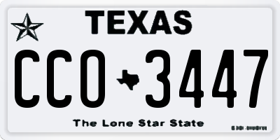 TX license plate CCO3447