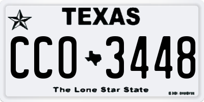 TX license plate CCO3448