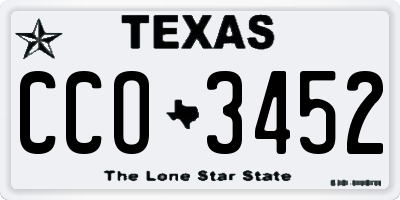TX license plate CCO3452