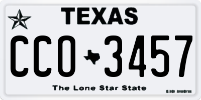 TX license plate CCO3457