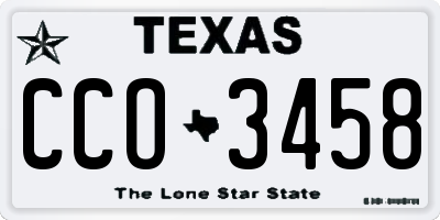 TX license plate CCO3458