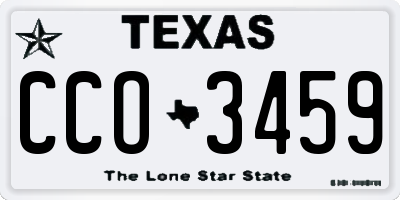TX license plate CCO3459
