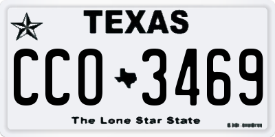 TX license plate CCO3469