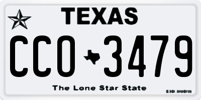 TX license plate CCO3479