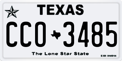 TX license plate CCO3485