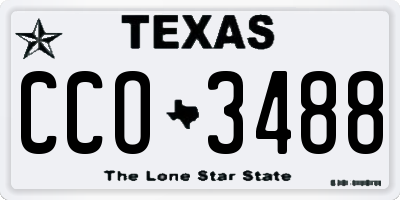 TX license plate CCO3488