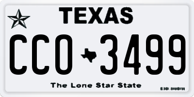 TX license plate CCO3499