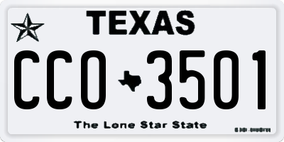TX license plate CCO3501