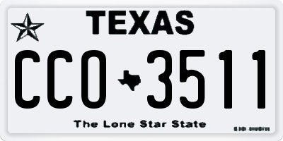 TX license plate CCO3511