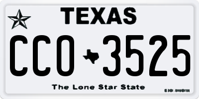 TX license plate CCO3525