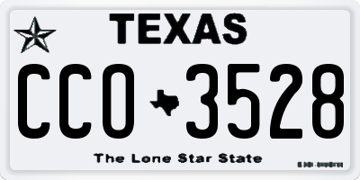 TX license plate CCO3528