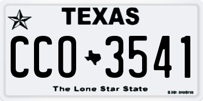 TX license plate CCO3541