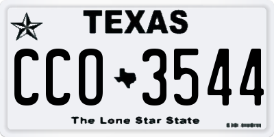 TX license plate CCO3544