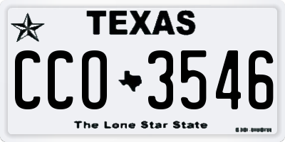 TX license plate CCO3546