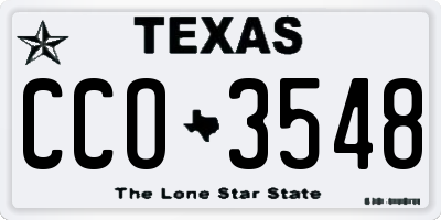 TX license plate CCO3548