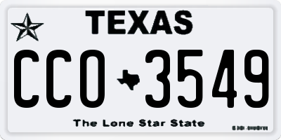 TX license plate CCO3549