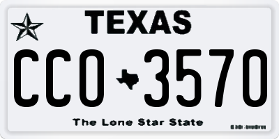 TX license plate CCO3570