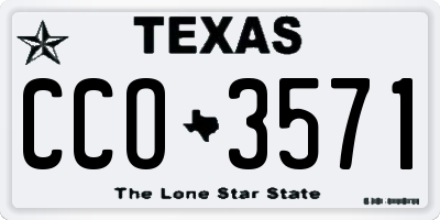 TX license plate CCO3571