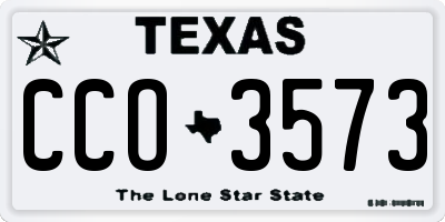 TX license plate CCO3573