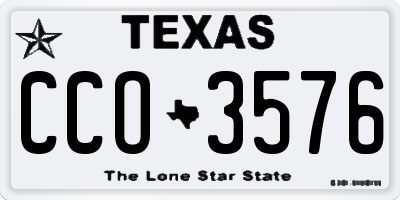 TX license plate CCO3576