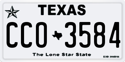 TX license plate CCO3584