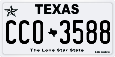 TX license plate CCO3588
