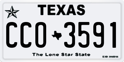 TX license plate CCO3591