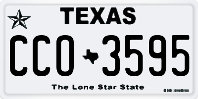 TX license plate CCO3595